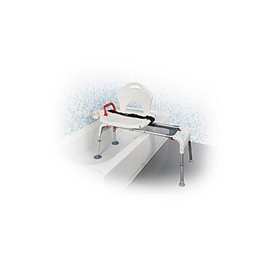 Drive Medical Folding Universal Sliding Tub Transfer Bench in White. View a larger version of this product image.