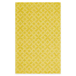 Weave & Wander Rigby Solid Color High/Low Rug in Lemon Yellow