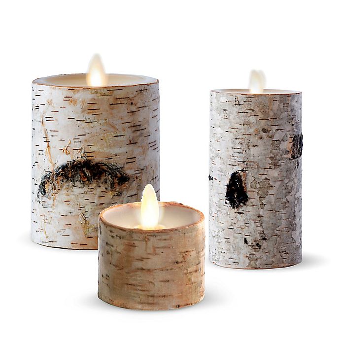 Alternate image 1 for Luminara® Birch Real-Flame Effect Candle Collection