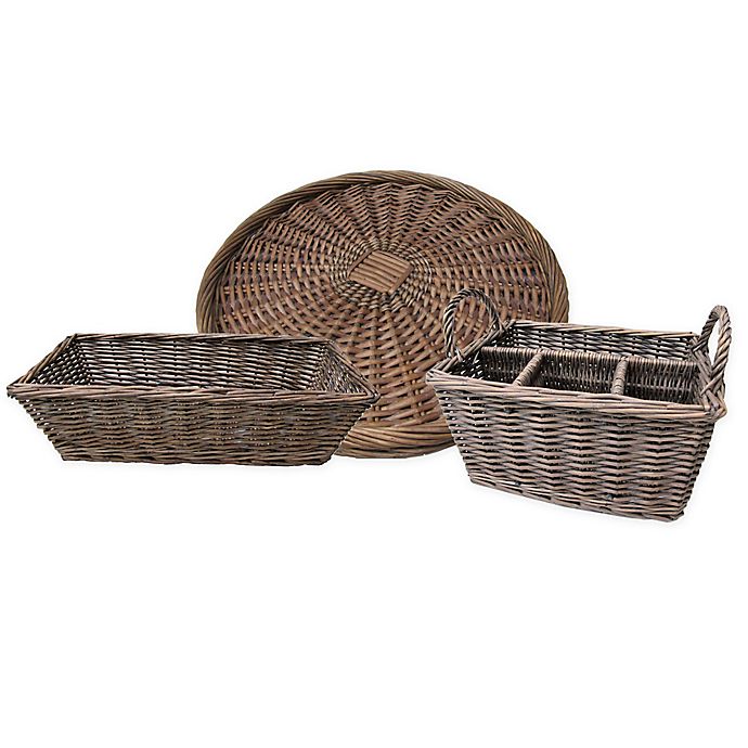 Hand Crafted Willow Wicker Basket with Handle Floral Decor 14 inch Food Basket 