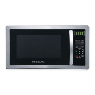 Farberware&reg; Classic 1.1 Cubic Foot Microwave Oven in Stainless Steel/Black