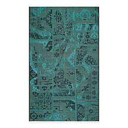 Safavieh Palazzo Global Boxes 4-Foot x 6-Foot Area Rug in Black/Turquoise