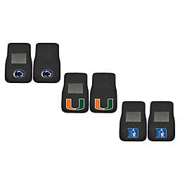 Collegiate 2-Piece Embroidered Car Mat Set Collection