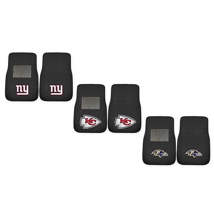 Alternate image 1 for NFL 2-Piece Embroidered Car Mat Set Collection