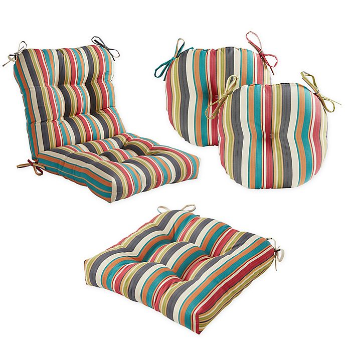 Alternate image 1 for Greendale Home Fashions Stripe Outdoor Pillow and Cushion Collection