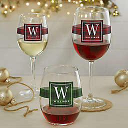 Christmas Plaid Wine & Bar Collection