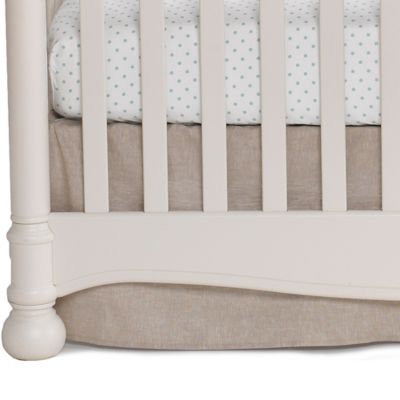 beige crib skirt