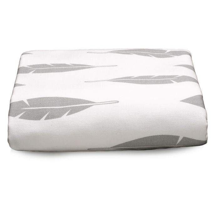 Liz and Roo Feathers Crib Sheet in Grey | Bed Bath & Beyond