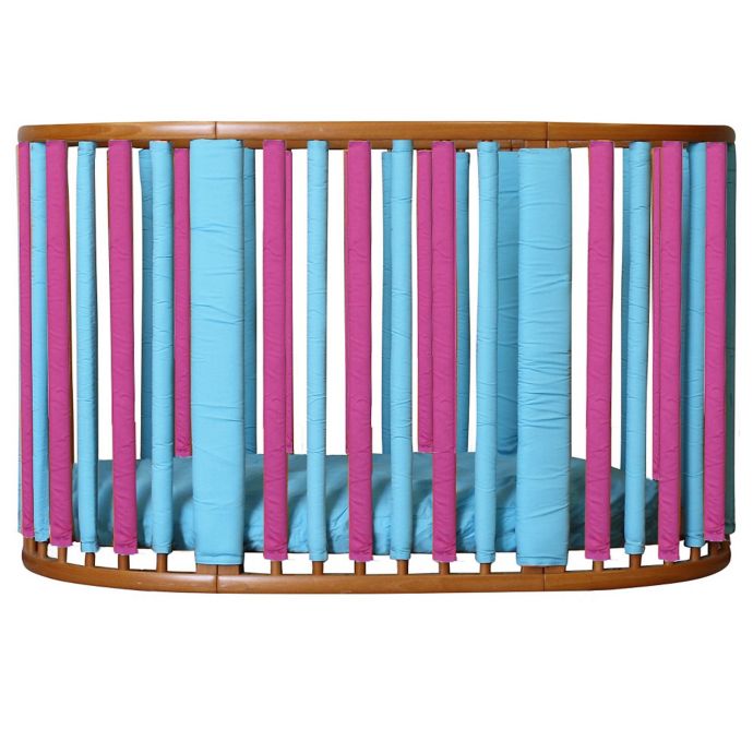 Go Mama Go Designs Wonder Bumpers For Stokke Cribs In Fuchsia