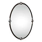 Alternate image 0 for Uttermost Carrick Oval Wall Mirror in Black/Silver