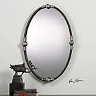 Alternate image 1 for Uttermost Carrick Oval Wall Mirror in Black/Silver
