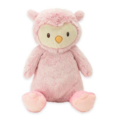 pink owl stuffed animal