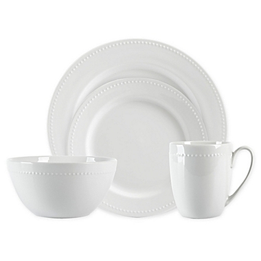 Our Table&trade; Simply White Beaded Dinnerware Collection. View a larger version of this product image.