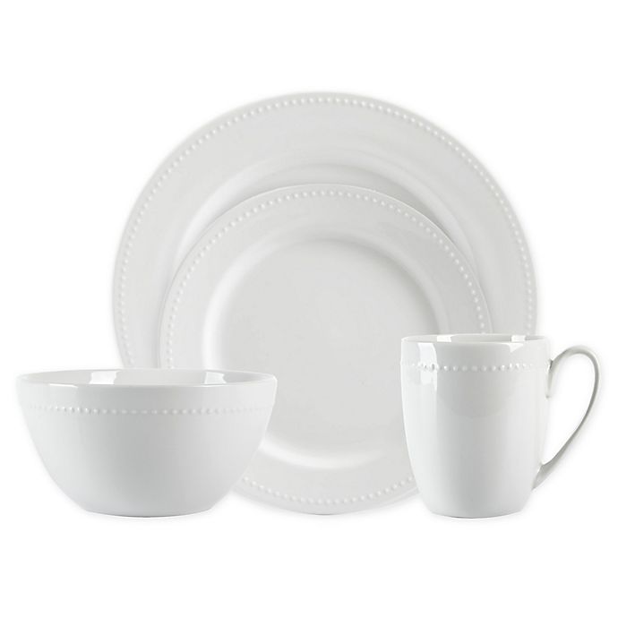 Alternate image 1 for Our Table™ Simply White Beaded Dinnerware Collection