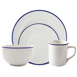Our Table™ Simply White Blue Rim Dinnerware Collection