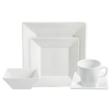 Our Table&trade; Simply White Rim Square Dinnerware Collection. View a larger version of this product image.