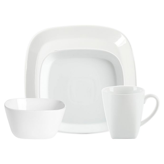 Alternate image 1 for Our Table™ Simply White Soft Square Dinnerware Collection