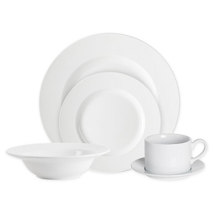 Alternate image 1 for Our Table™ Simply White Rim Dinnerware Collection