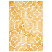 Safavieh Dip Dye Moroccan Trellis 2-Foot x 3-Foot Accent Rug in Gold/Ivory