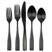 Our Table&trade; Beckett Black Satin Flatware Collection