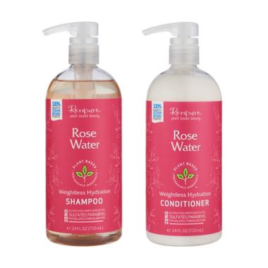 Renpure&reg; Plant Based Rose Water Shampoo and Conditioner Collection. View a larger version of this product image.