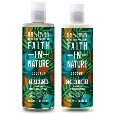 Faith In Nature 13.5 oz. Coconut Shampoo and Conditioner. View a larger version of this product image.