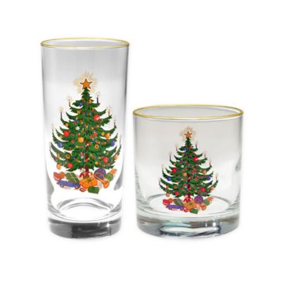 Details about   Christmas Tree Glasses Set Of 6 Excellent 6 1/4" Tall 