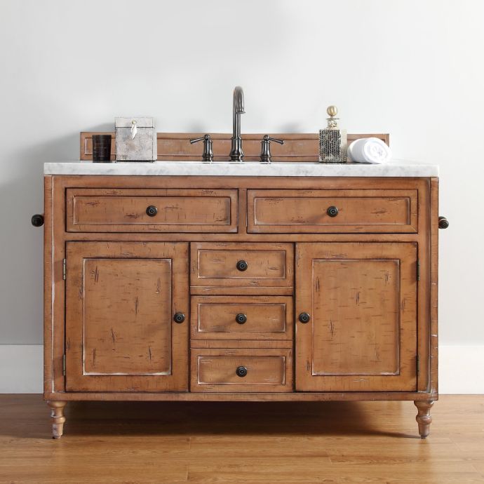 James Madison Furniture Copper Cove Single Vanity In Driftwood