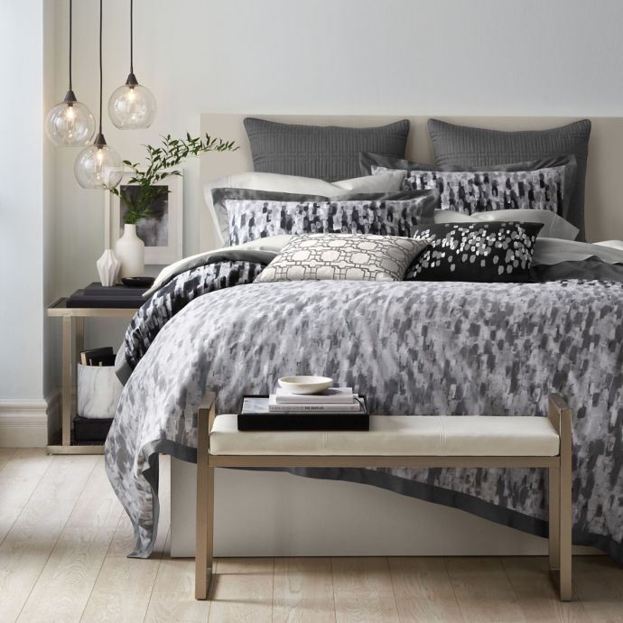 Canadian Living Winnipeg Duvet Cover In Grey Charcoal Bed Bath