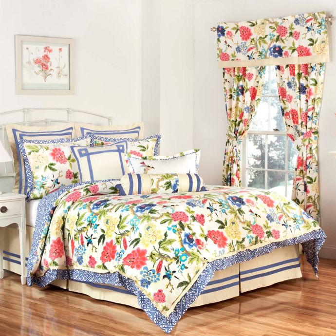 Waverly Charmed Reversible Comforter Set In Gardenia Bed Bath