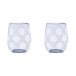 kate spade new york Jumbo Dot Stemless Wine Glasses (Set of 2)