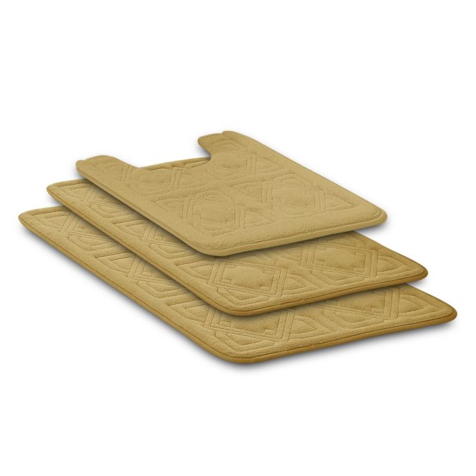 Byzantine 3-Piece Memory Foam Bath Rug Set | Bed Bath and Beyond Canada