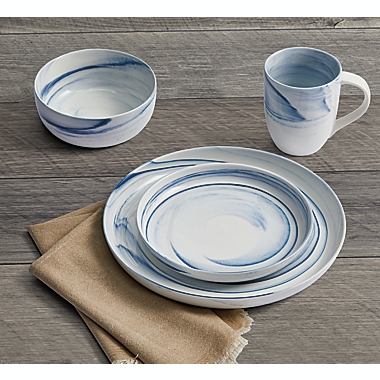 Artisanal Kitchen Supply&reg; Coupe Marbleized Dinnerware Collection in Blue. View a larger version of this product image.