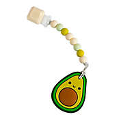 Loulou Lollipop&reg; Avocado Teething Ring with Clip in Green