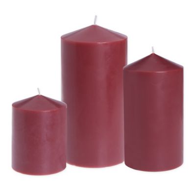 XXL Red Pillar Spiral Candles 