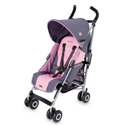 maclaren stroller pink and gray