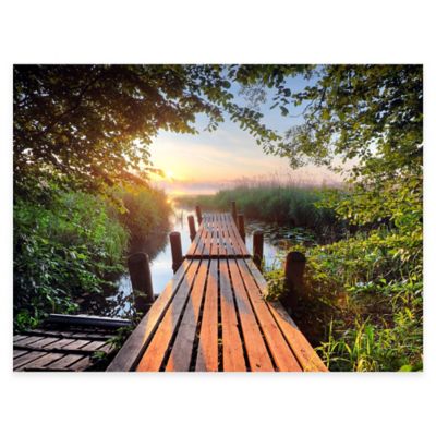 Old Dock All-Weather Outdoor 40-Inch x 30-Inch Canvas Wall Art