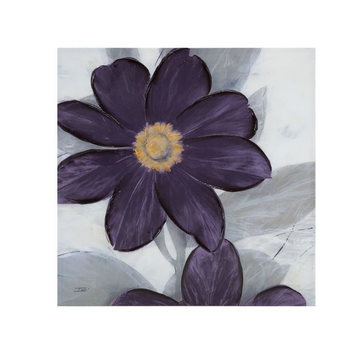 Madison Park Midnight Bloom Canvas Wall Art in Plum | Bed ...