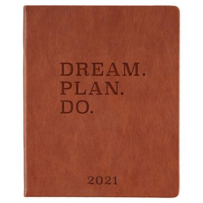 Eccolo Dream Plan Do 2021 Faux Leather Agenda in Brown