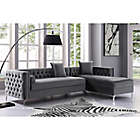 Alternate image 0 for Inspired Home Velvet Sectional Sofa Collection