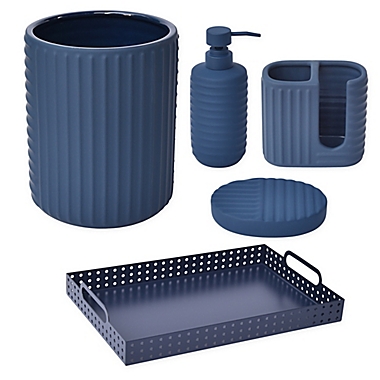 Studio 3B&trade; Rubber Lines Bath Accessory Collection. View a larger version of this product image.