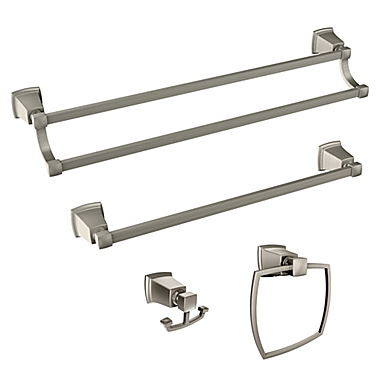 Moen&reg; Boardwalk Bathroom Fixtures in Brushed Nickel. View a larger version of this product image.
