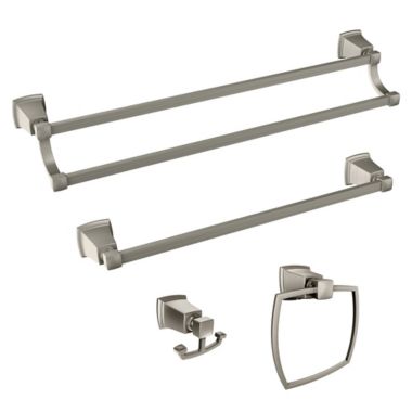Moen&reg; Boardwalk Bathroom Fixtures in Brushed Nickel. View a larger version of this product image.