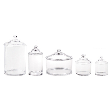 Everhome&trade; Traditional Charm Glass Apothecary Canister Collection. View a larger version of this product image.