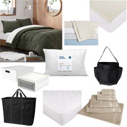 Twin XL Bedding, Bath, and Storage Essentials Dorm Room Collection