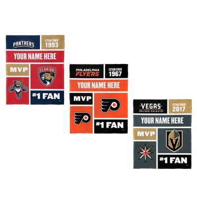 NHL Personalized Silk Touch Throw Blanket Collection