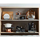 Alternate image 7 for Squared Away&trade; Expandable Metal Mesh Cabinet Shelves in Matte Nickel (Set of 2)
