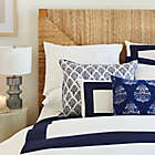 Alternate image 1 for Everhome&trade; Emory Hotel Border 3-Piece Full/Queen Comforter Set in Navy
