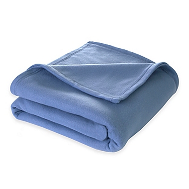 Martex SuperSoft Fleece Full/Queen Blanket in Slate Blue. View a larger version of this product image.