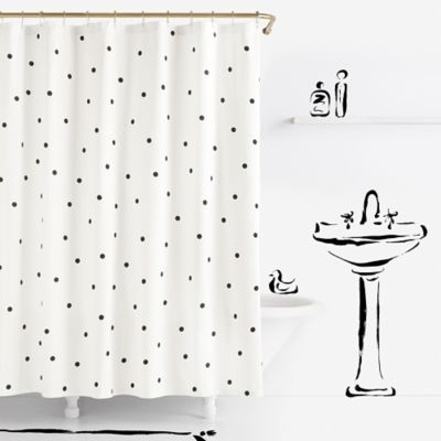 polka dot shower curtain